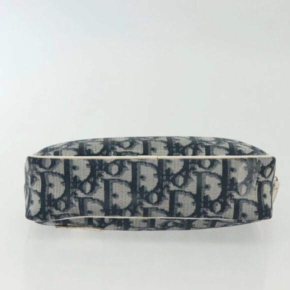 Christian Dior Trotter Canvas Pouch PVC Navy Silver Auth bs28793 - Picture 7 of 16